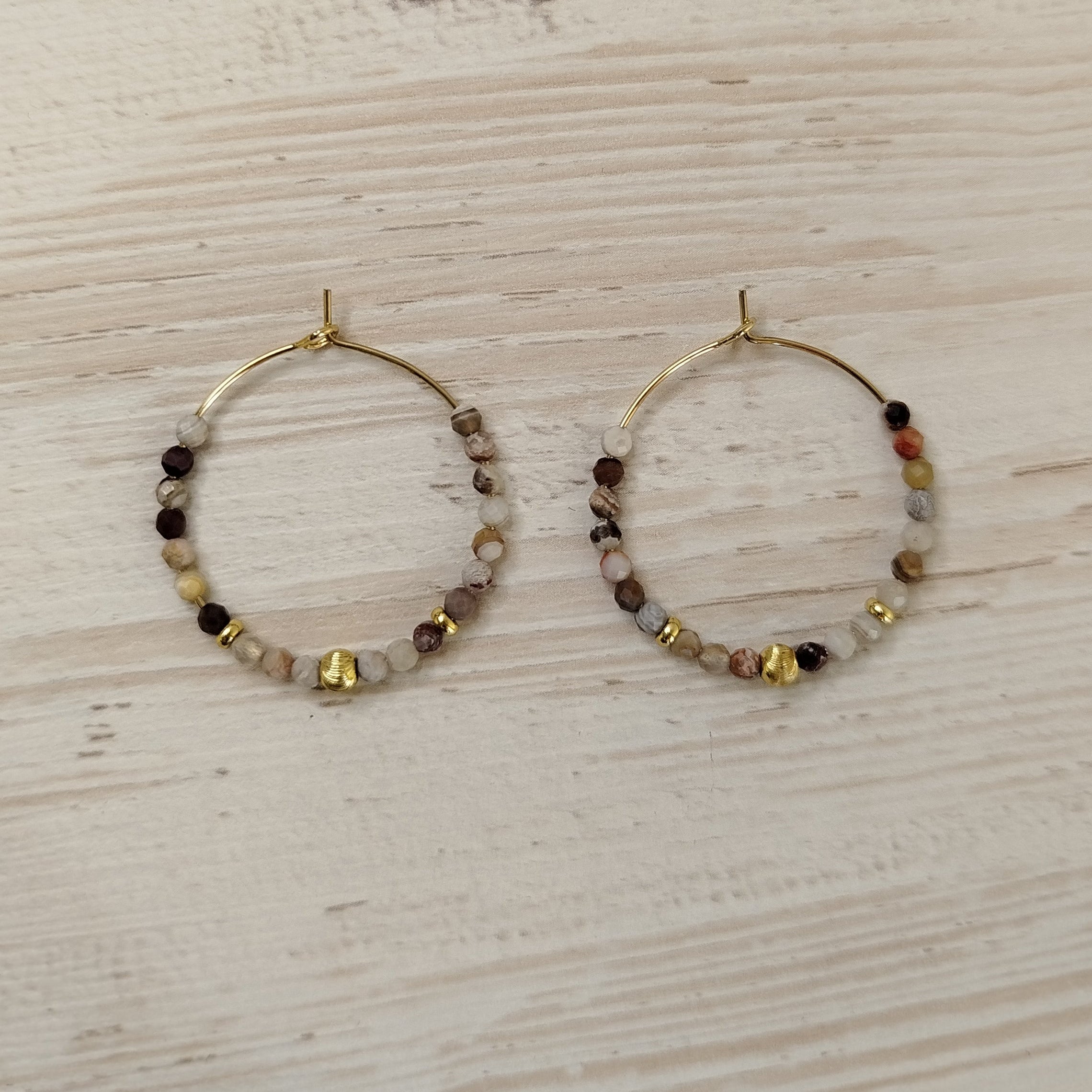 Pendientes Terenya - Ágata para equilibrio, calma y sanación emocional