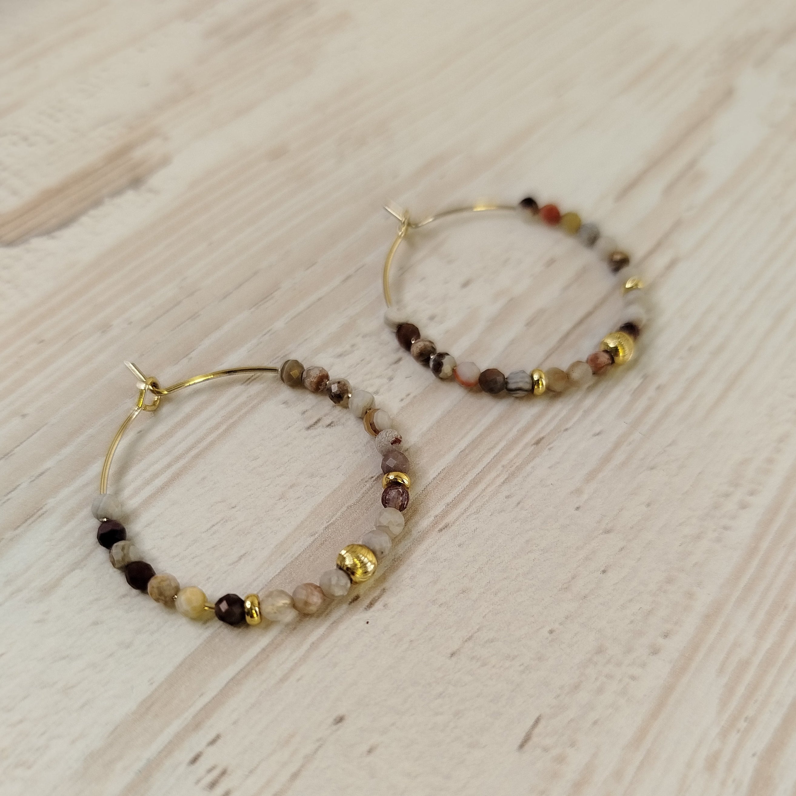 Pendientes Terenya - Ágata para equilibrio, calma y sanación emocional