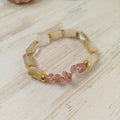 Pulsera Citrino y Cuarzo fresa Kira | Sanación emocional · Claridad · Motivación