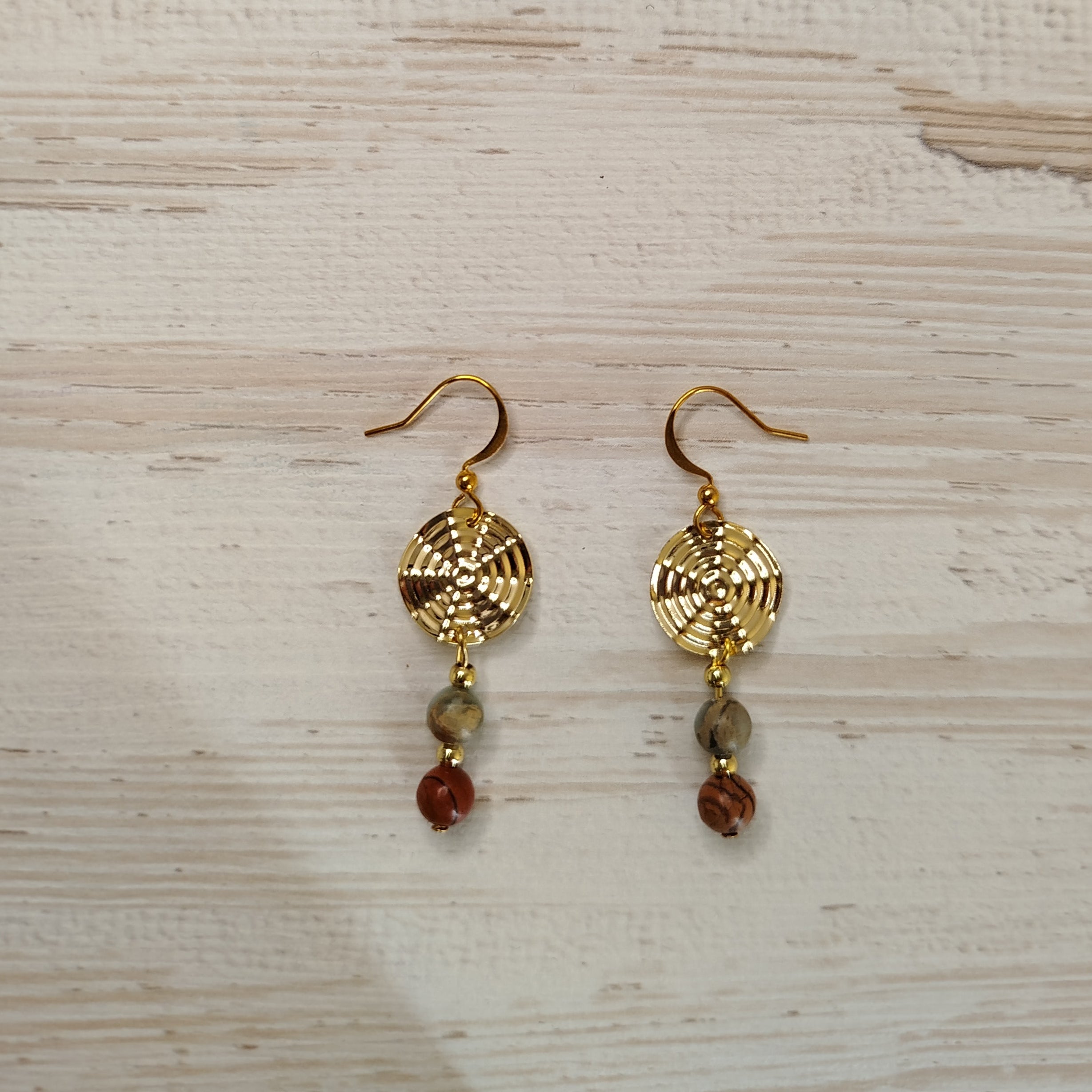 Pendientes Terralys – Jaspe Aquaterra para limpieza, claridad mental y equilibrio