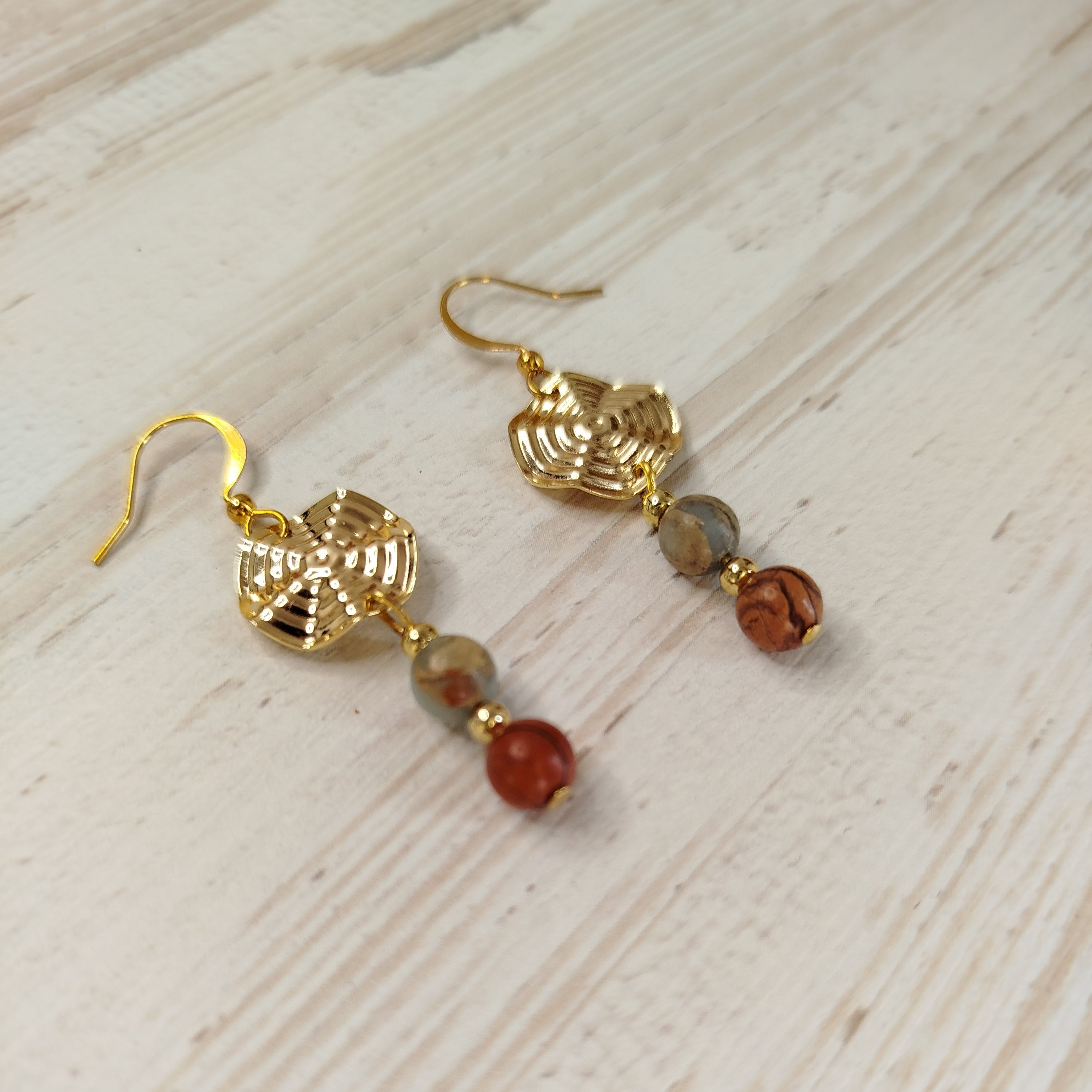 Pendientes Terralys – Jaspe Aquaterra para limpieza, claridad mental y equilibrio