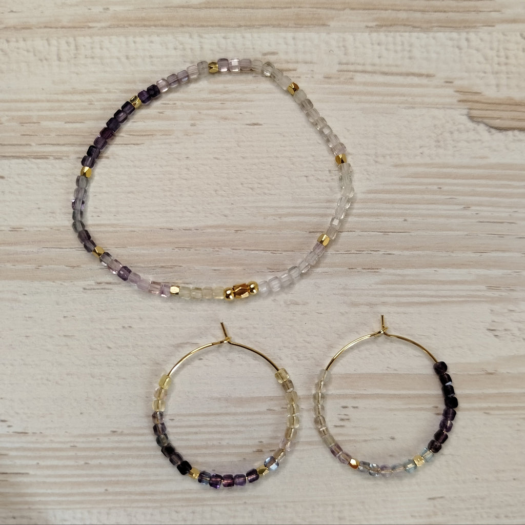 Pendientes Fluorita Smira | Protección · Limpieza · Claridad mental