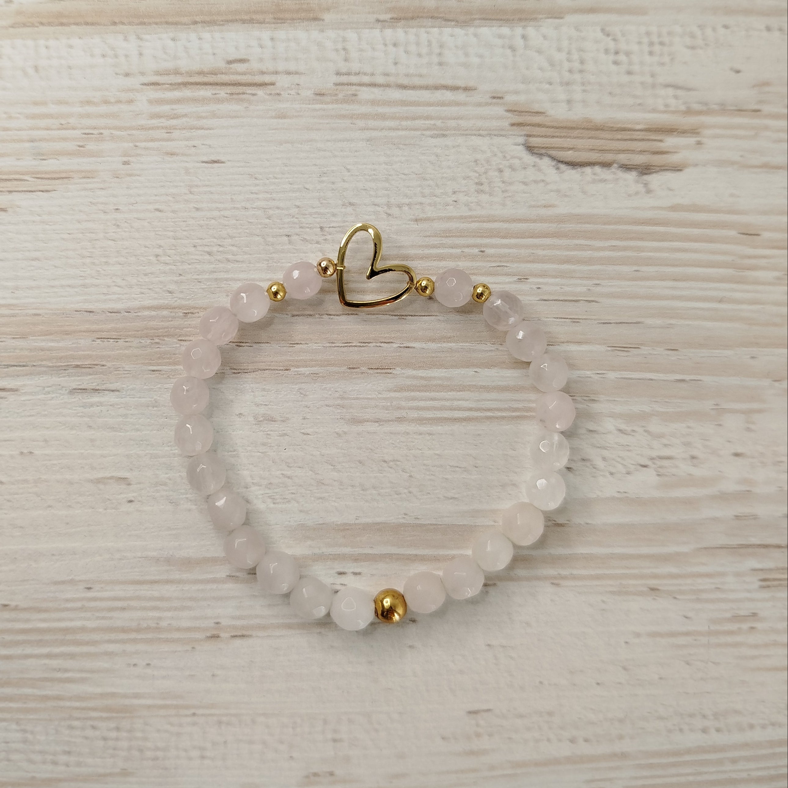 Pulsera Coravielle · Cuarzo rosa para amor, autoestima y sanación emocional