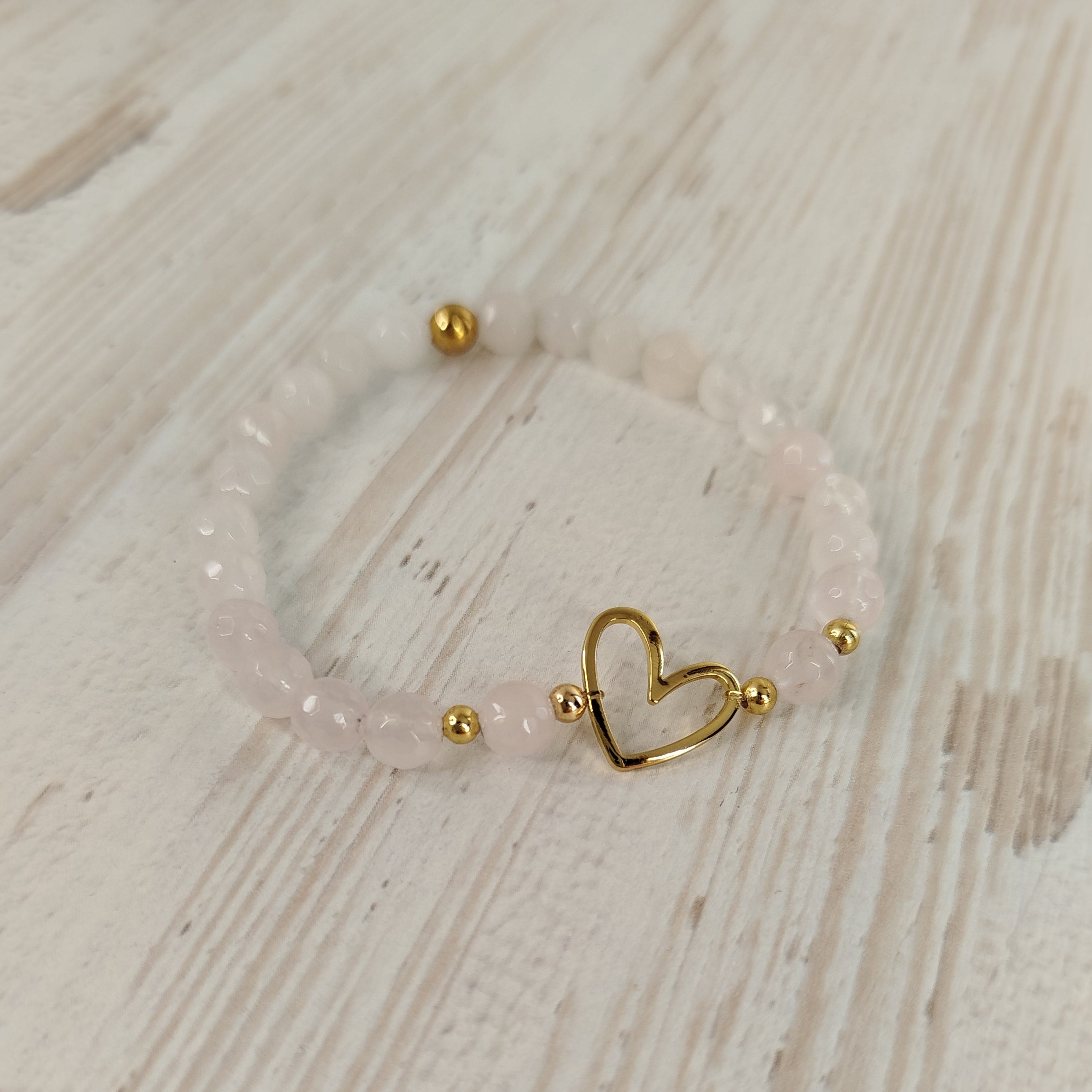 Pulsera Coravielle · Cuarzo rosa para amor, autoestima y sanación emocional