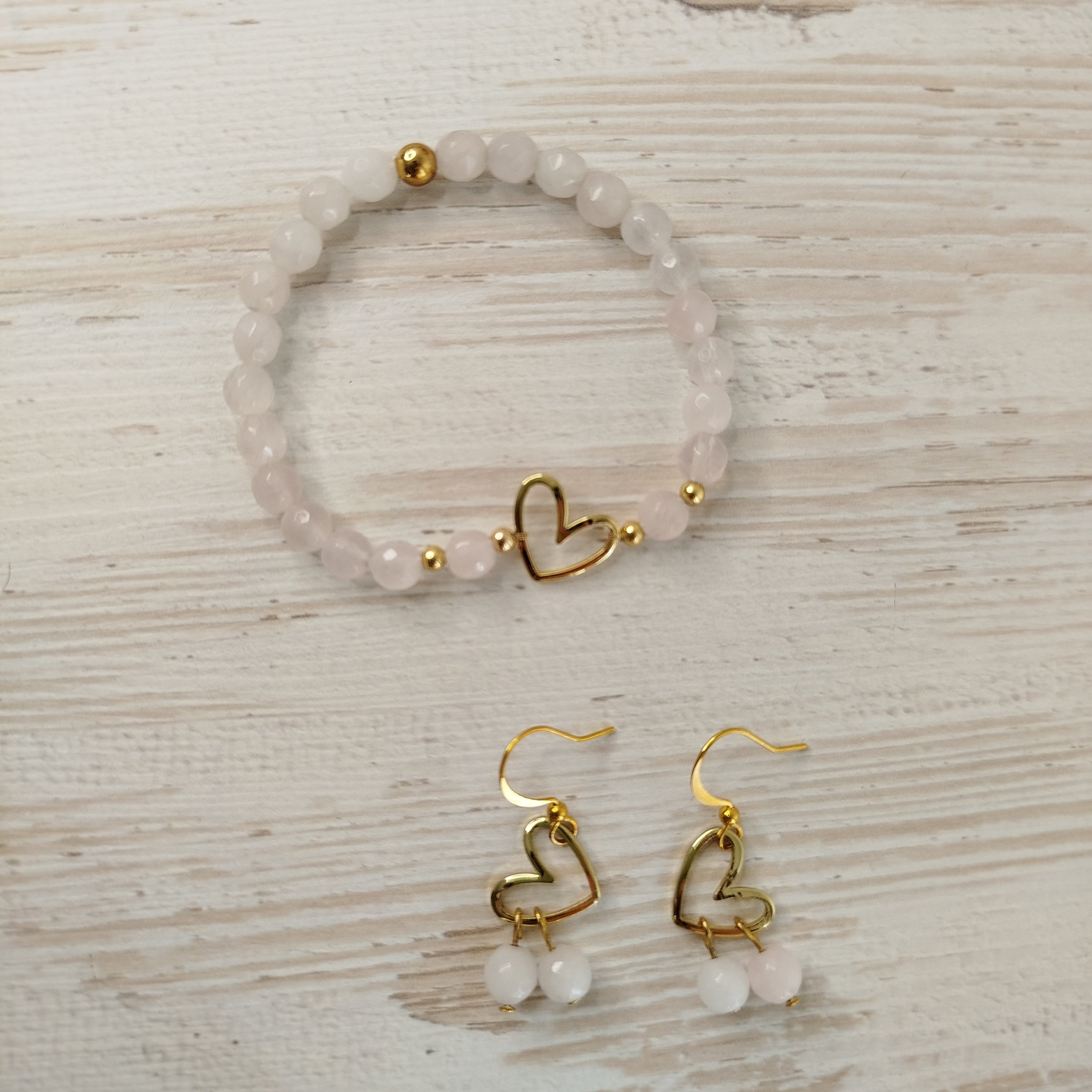 Pendientes Coravielle – Cuarzo rosa para amor, autoestima y sanación emocional