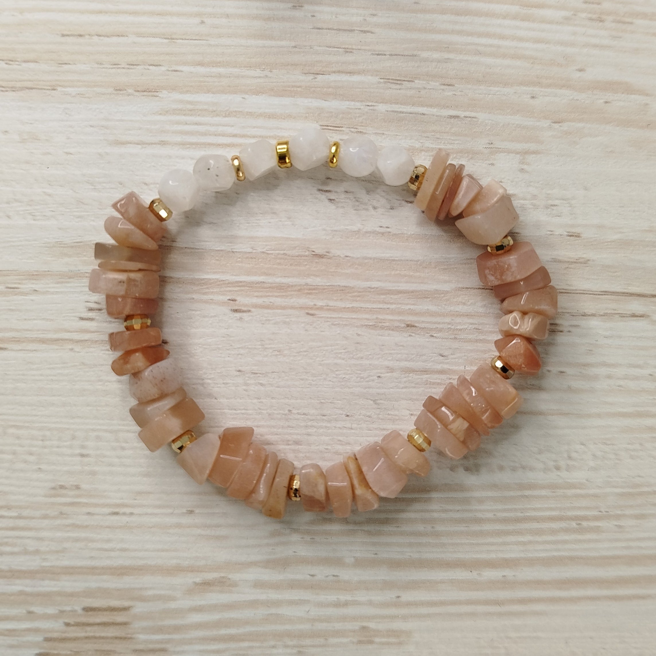 Pulsera Aithara · Piedra Sol y Labradorita para motivación, intuición y protección