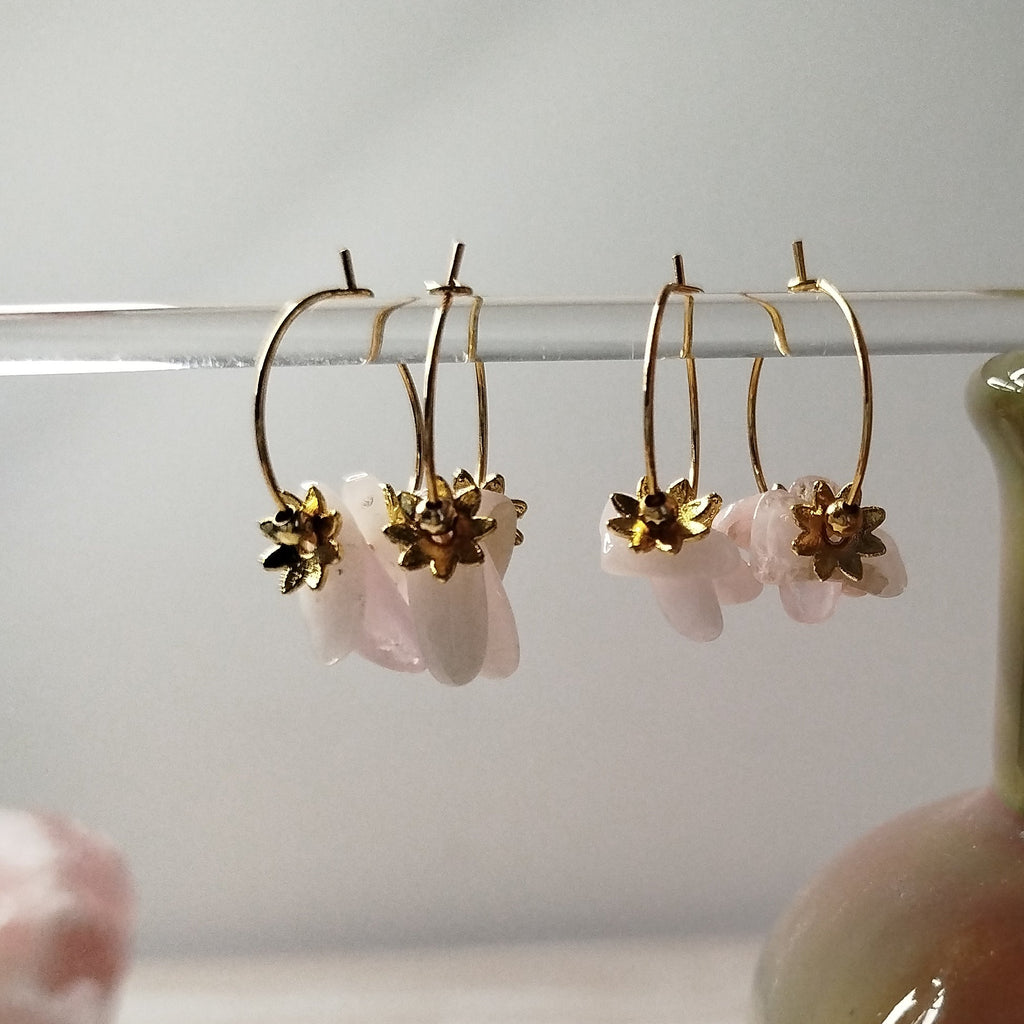 Pendientes Epione · Kunzita para calma y sanación emocional