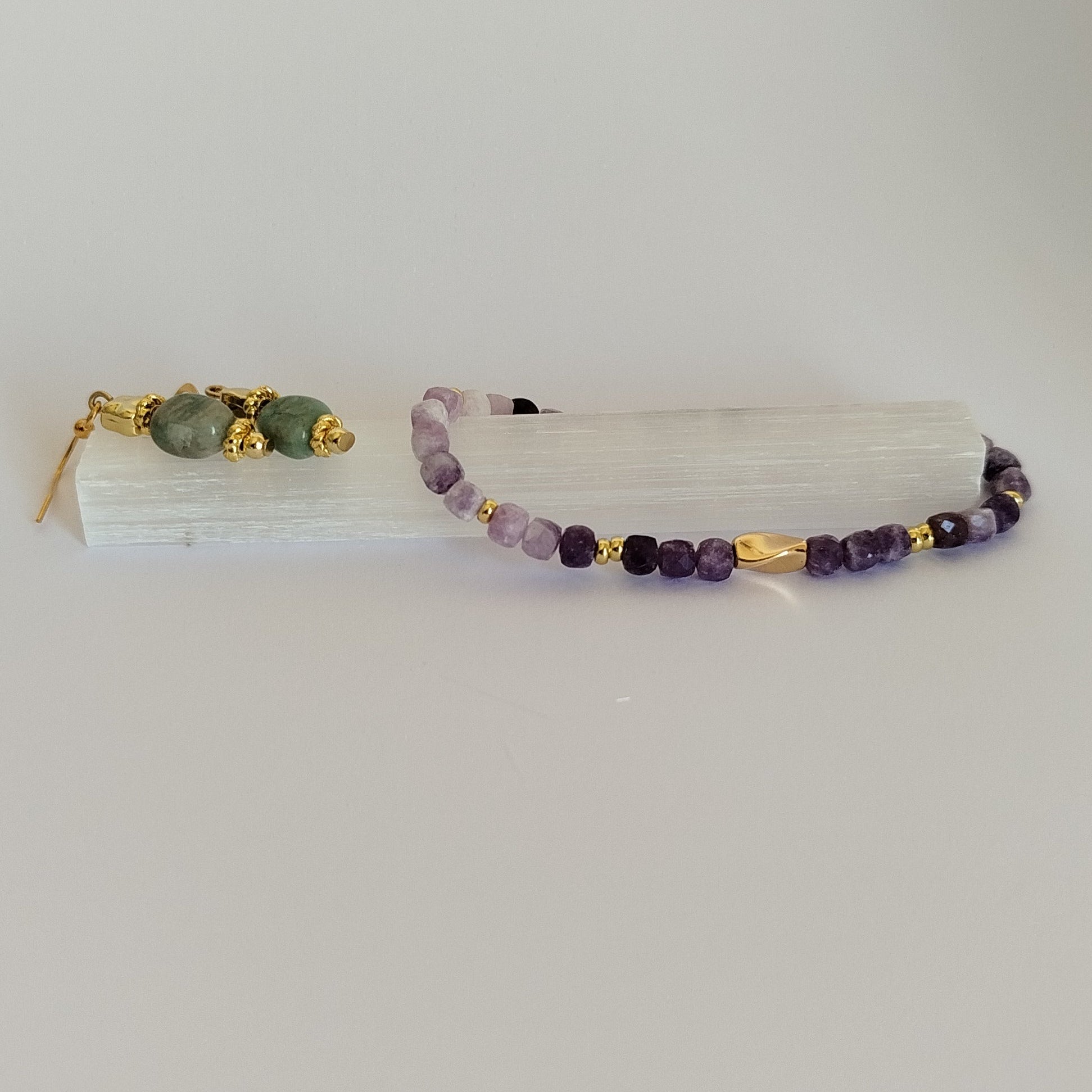 Barrita de selenita para limpiar minerales