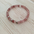 Pulsera Ameli · Cuarzo Fresa para sanación emocional y claridad mental