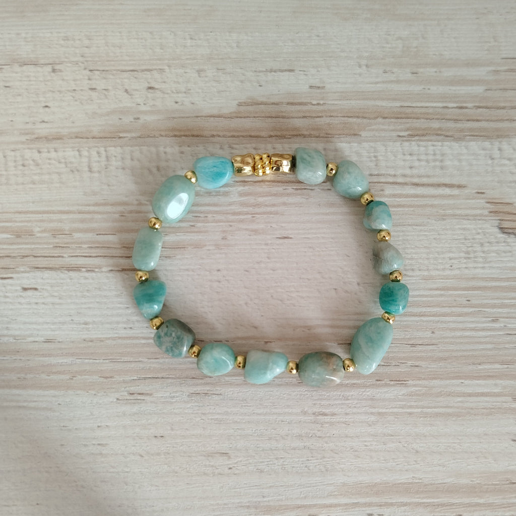 Pulsera Amazonita Thales | Calma · Sanación emocional · Comunicación
