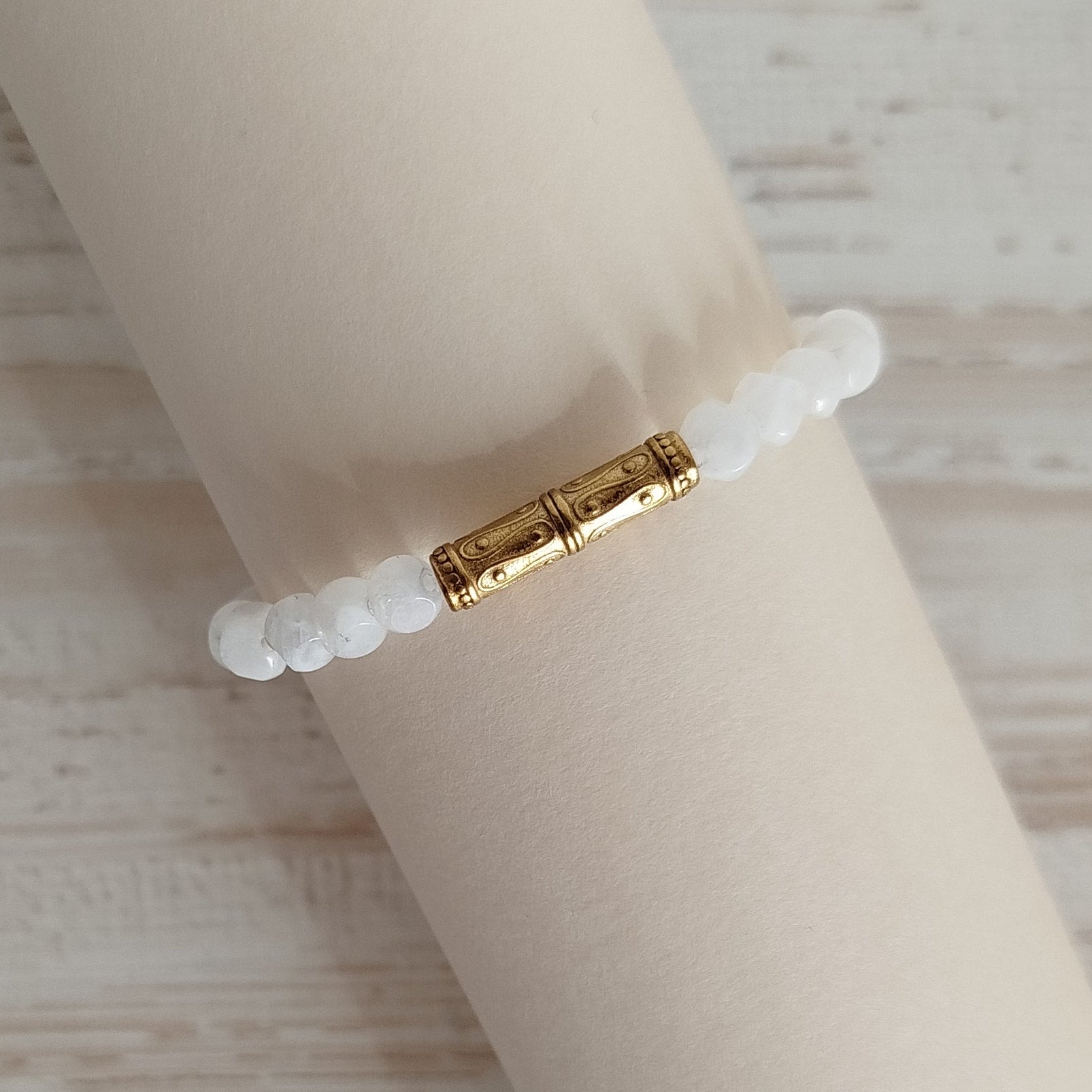 Pulsera Piedra Luna Selena | Equilibrio · Paz interior · Sanación emocional