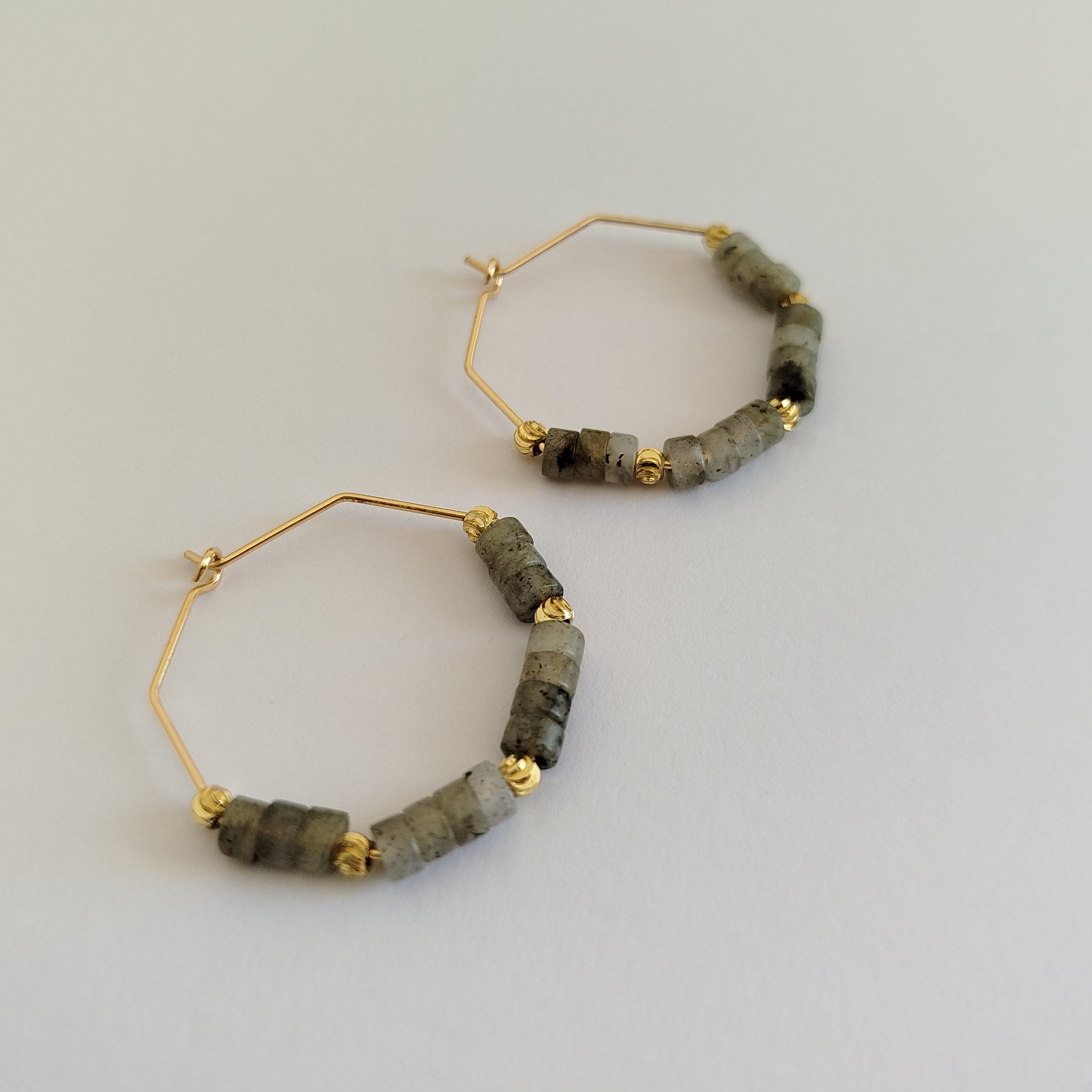 Pendientes Labradorita Teria | Protección · Limpieza · Claridad mental · Confianza · Intuición