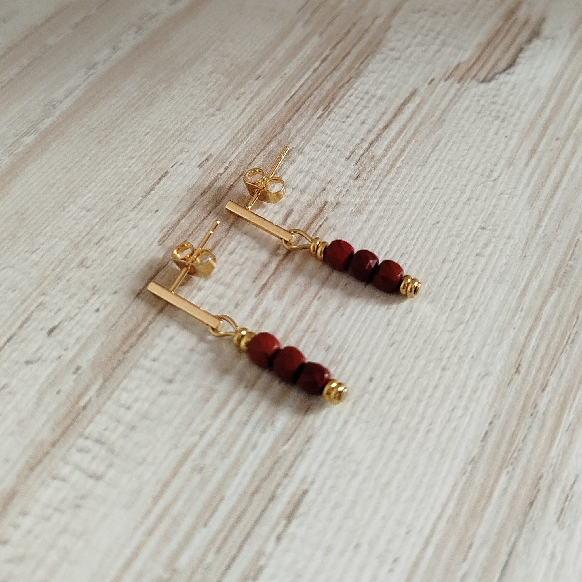 Pendientes Jaspe rojo Suria | Motivación · Protección