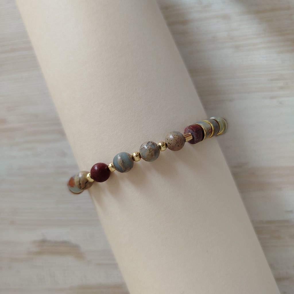 Pulsera Jaspe Aquaterra Axena | Equilibrio de chakras · Enraizamiento · Claridad mental