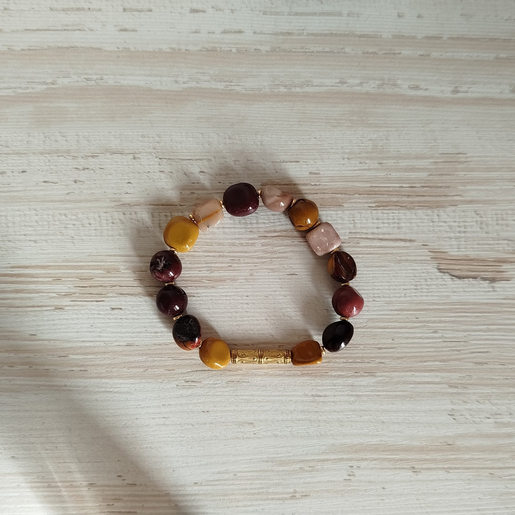 Pulsera Alina · Mookaita para claridad mental, equilibrio de chakras y paz interior