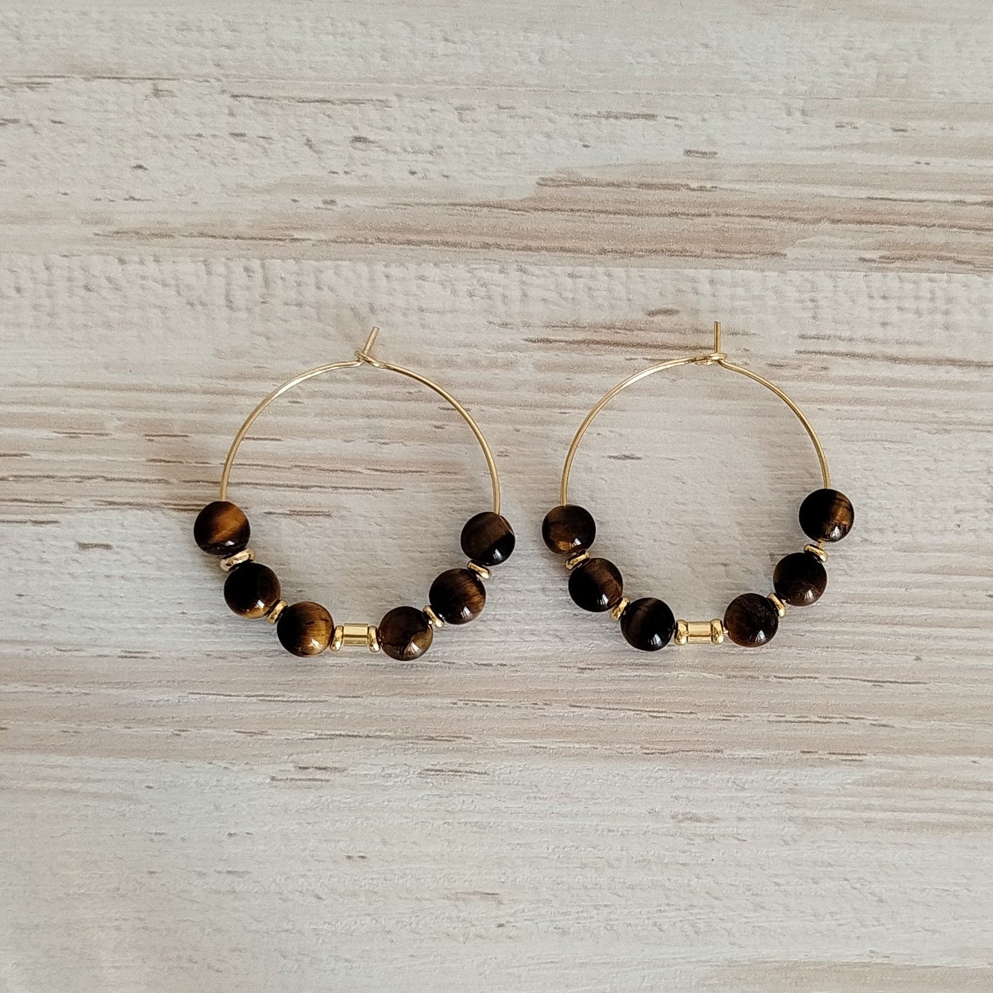 Pendientes ojo de tigre Phrona | Motivación · Confianza