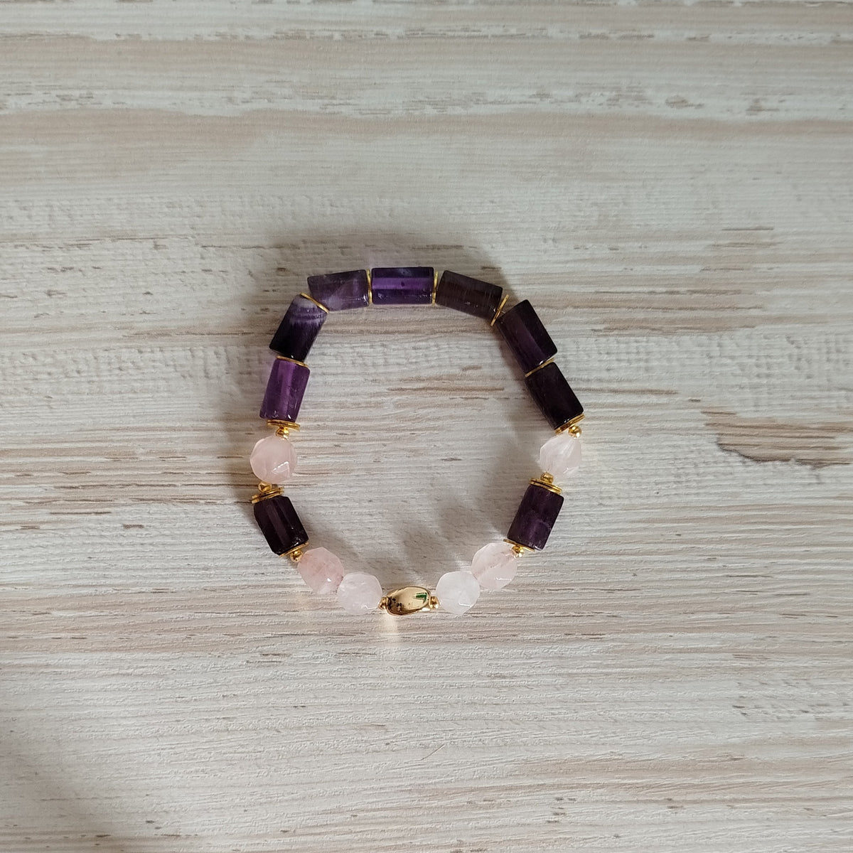 Pulsera Amatista y Cuarzo rosa Kathara | Protección · Calma · Limpieza