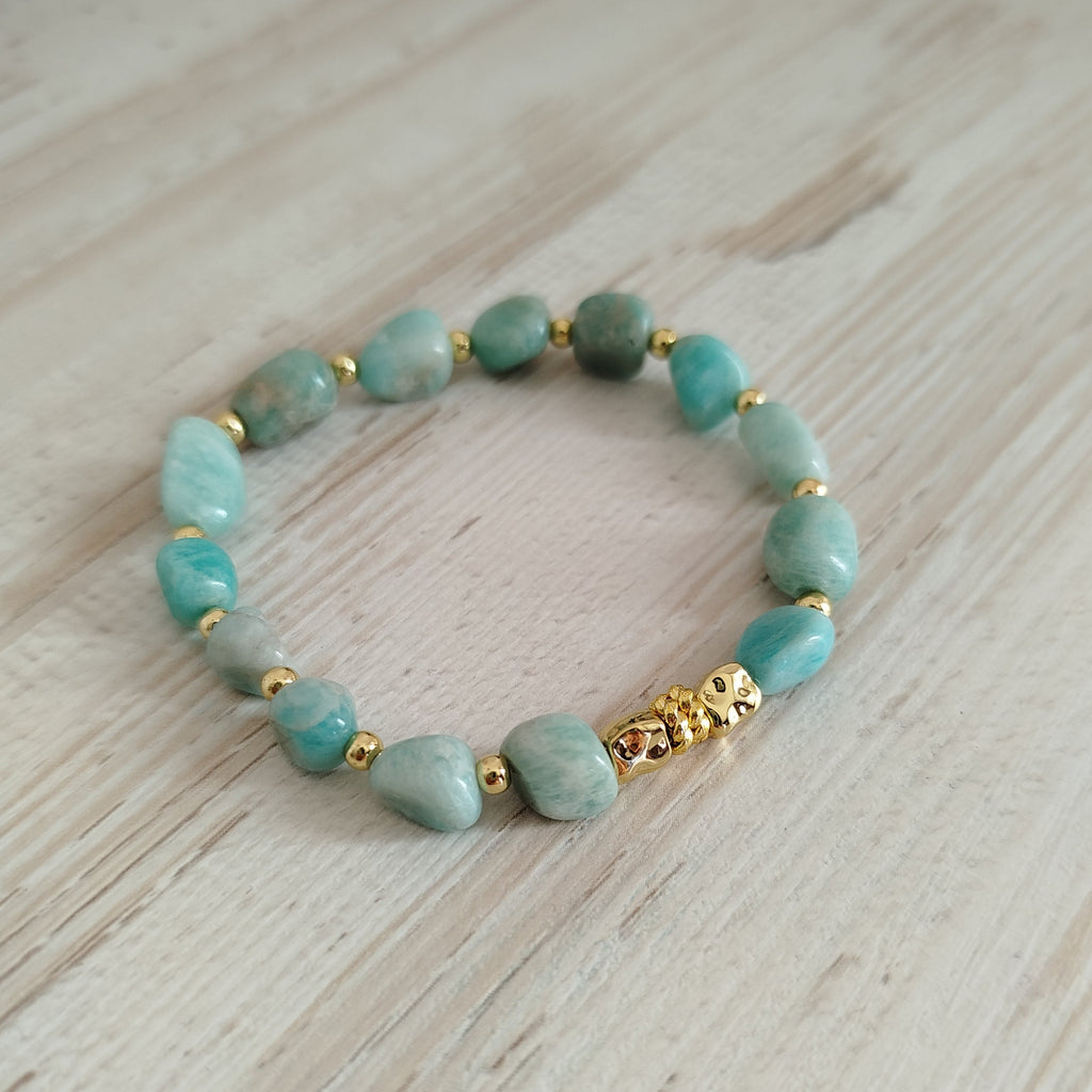 Pulsera Amazonita Thales | Calma · Sanación emocional · Comunicación
