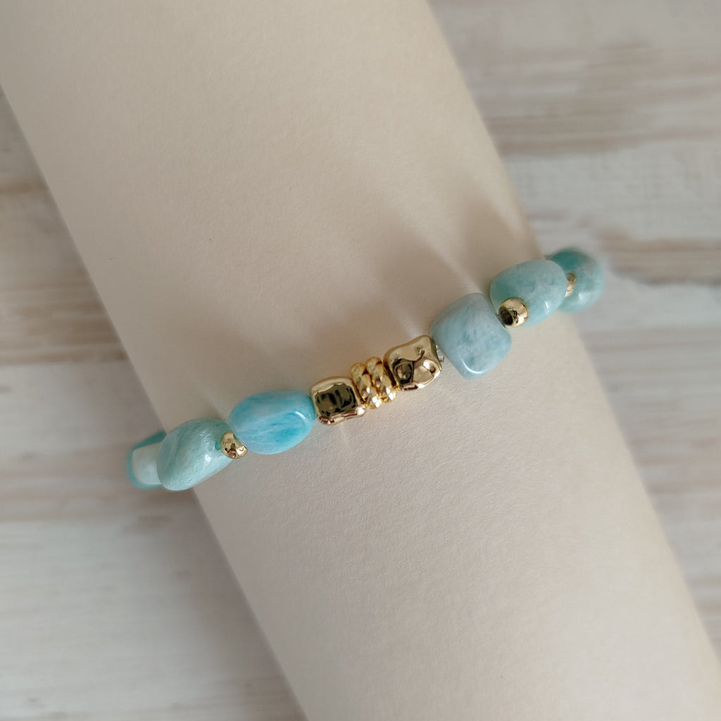 Pulsera Amazonita Thales | Calma · Sanación emocional · Comunicación