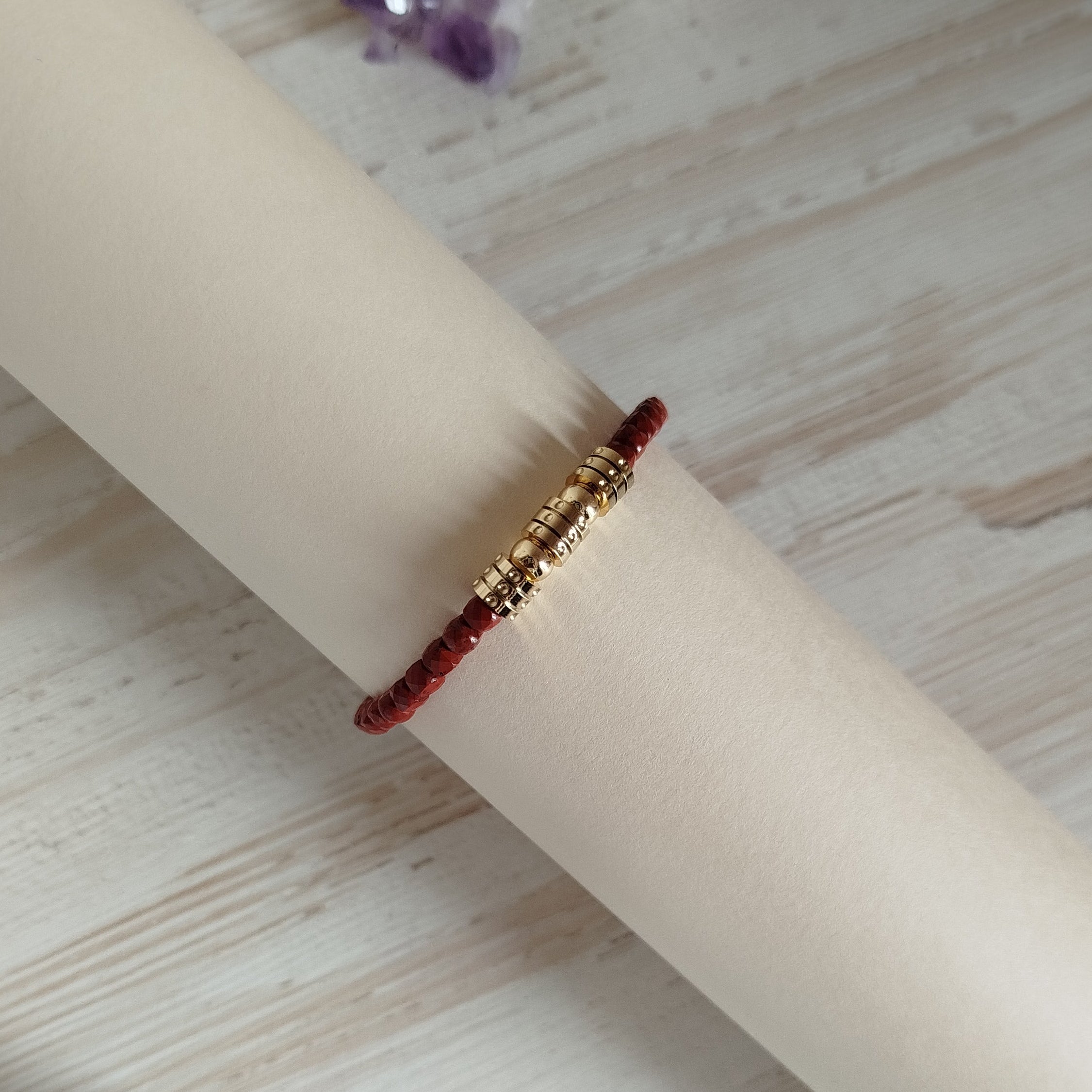 Pulsera Suria · Jaspe rojo para motivación vital y protección