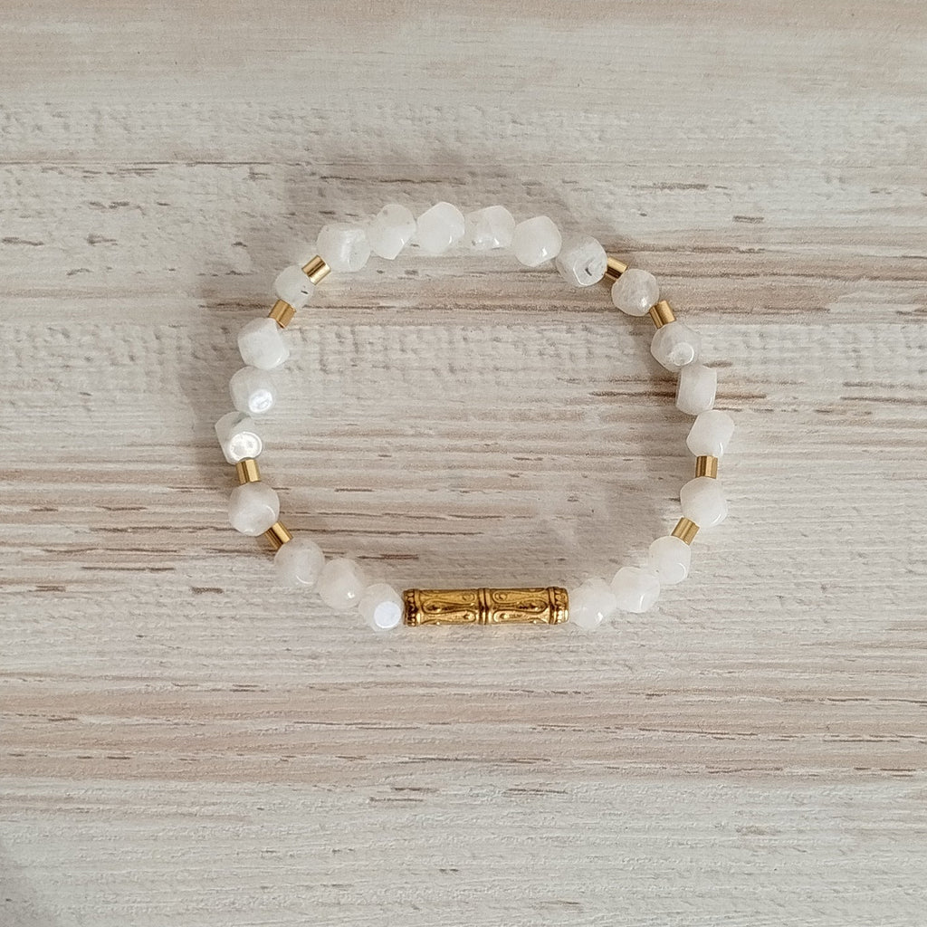 Pulsera Piedra Luna Selena | Equilibrio · Paz interior · Sanación emocional
