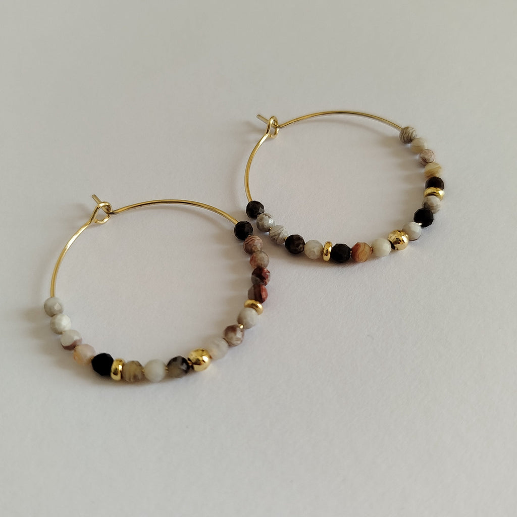 Pendientes Ágata Madya | Equilibrio · Claridad mental · Autoexpresión