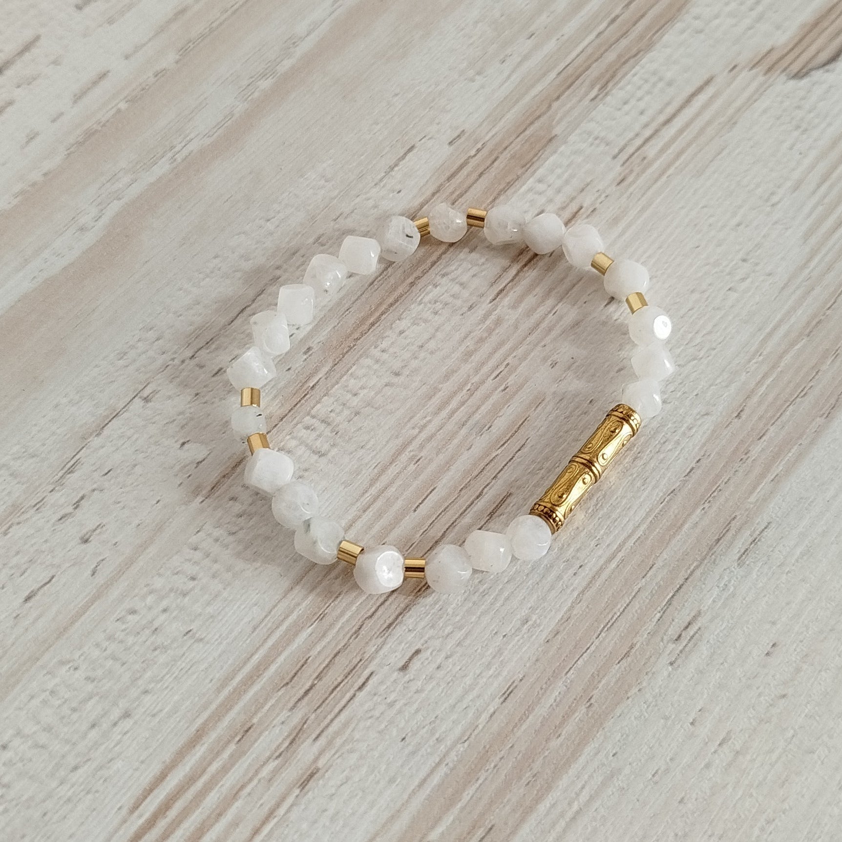 Pulsera Piedra Luna Selena | Equilibrio · Paz interior · Sanación emocional