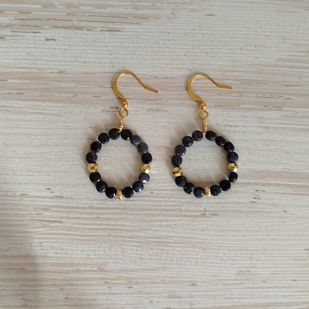 Pendientes Sofra · Zafiro para calma y comunicación