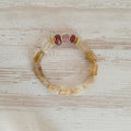 Pulsera Citrino y Cuarzo fresa Kira | Sanación emocional · Claridad · Motivación