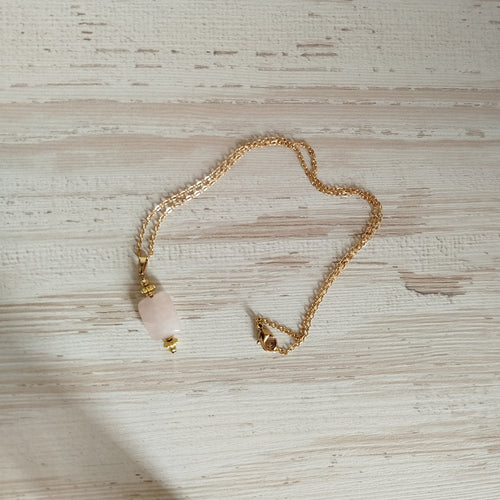 Collar Cuarzo Rosa Lenya | Calma · Sanación emocional