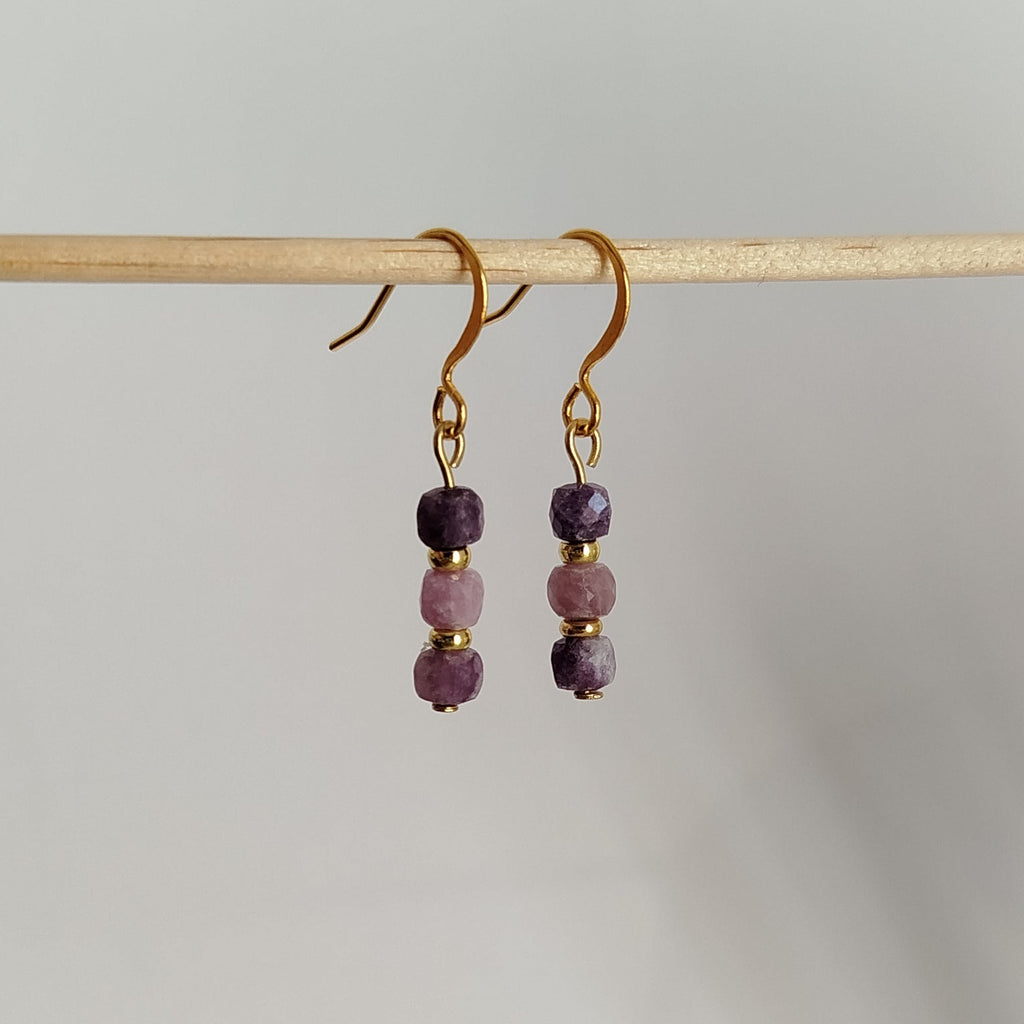 Pendientes Lepidolita Sumia | Calma · Limpieza