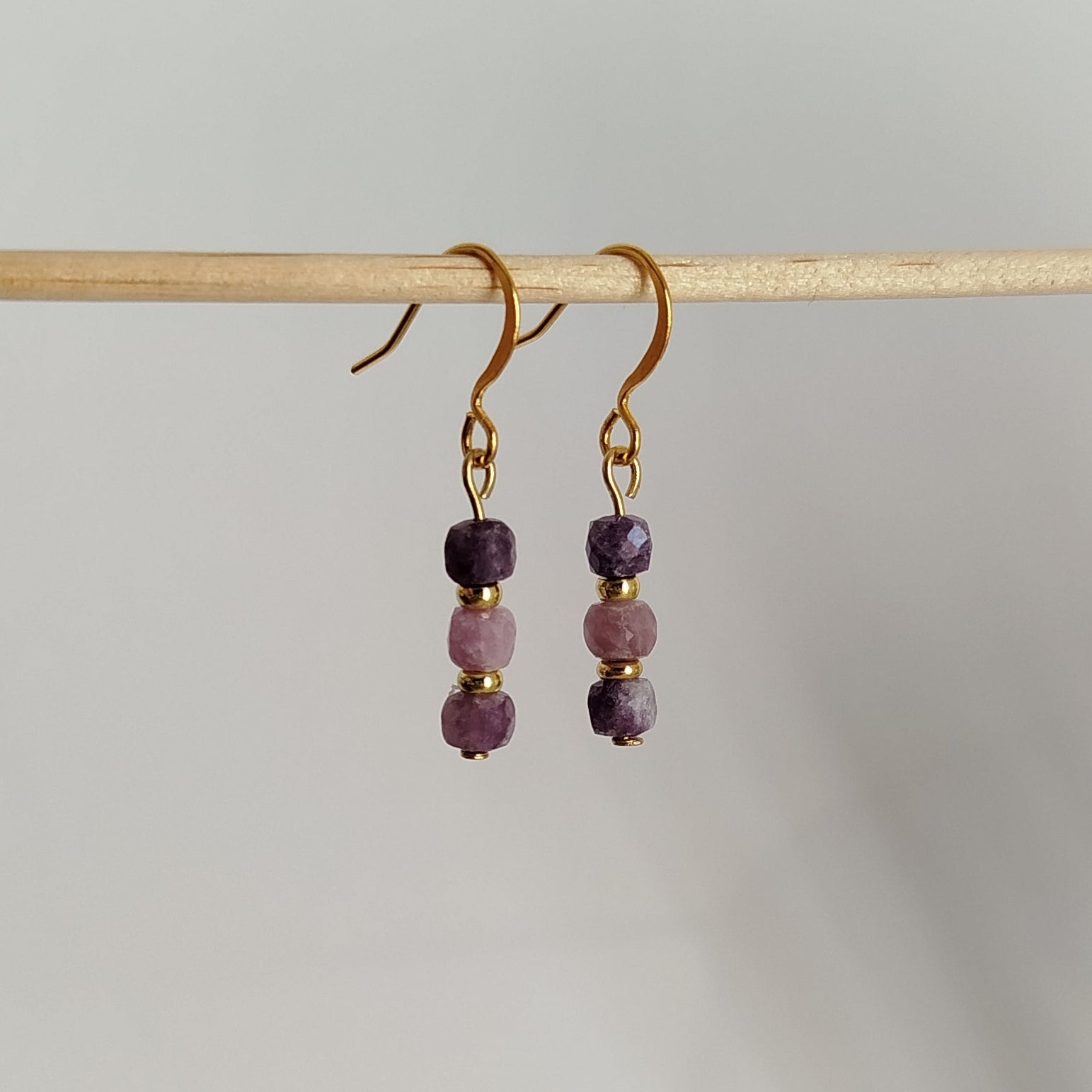 Pendientes Lepidolita Sumia | Calma · Limpieza