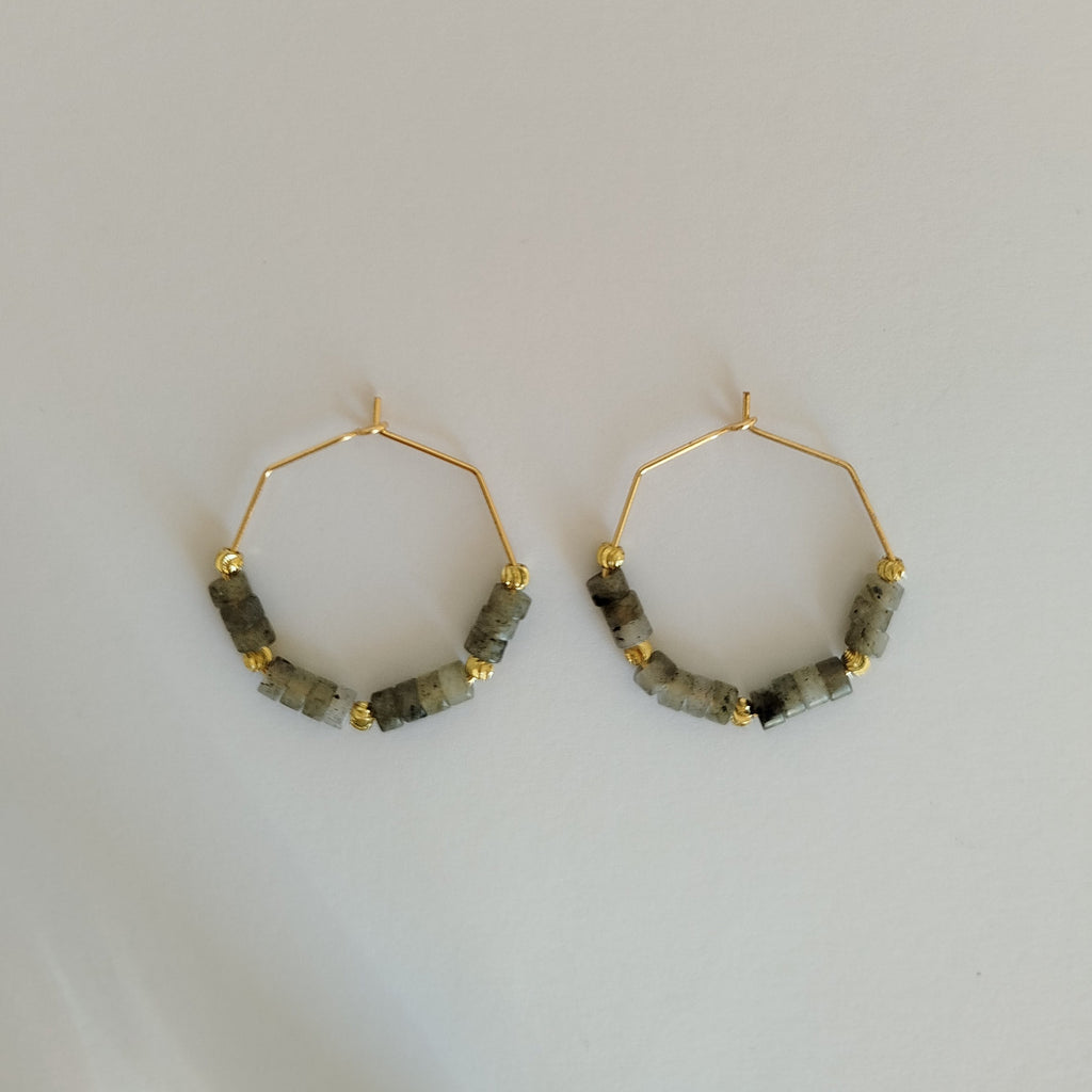 Pendientes Labradorita Teria | Protección · Limpieza · Claridad mental · Confianza · Intuición