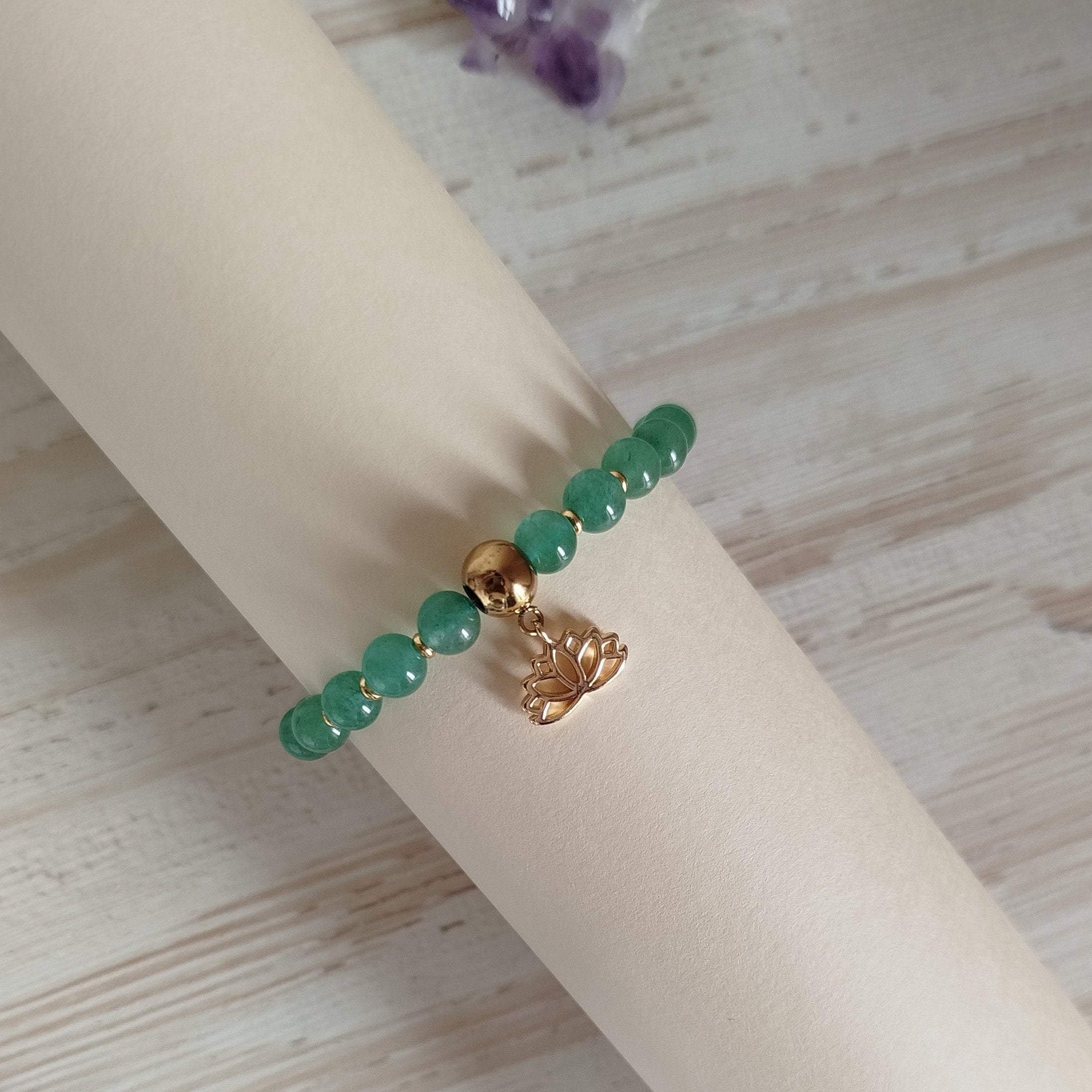 Pulsera Padmira · Aventurina para sanación emocional, limpieza y claridad mental
